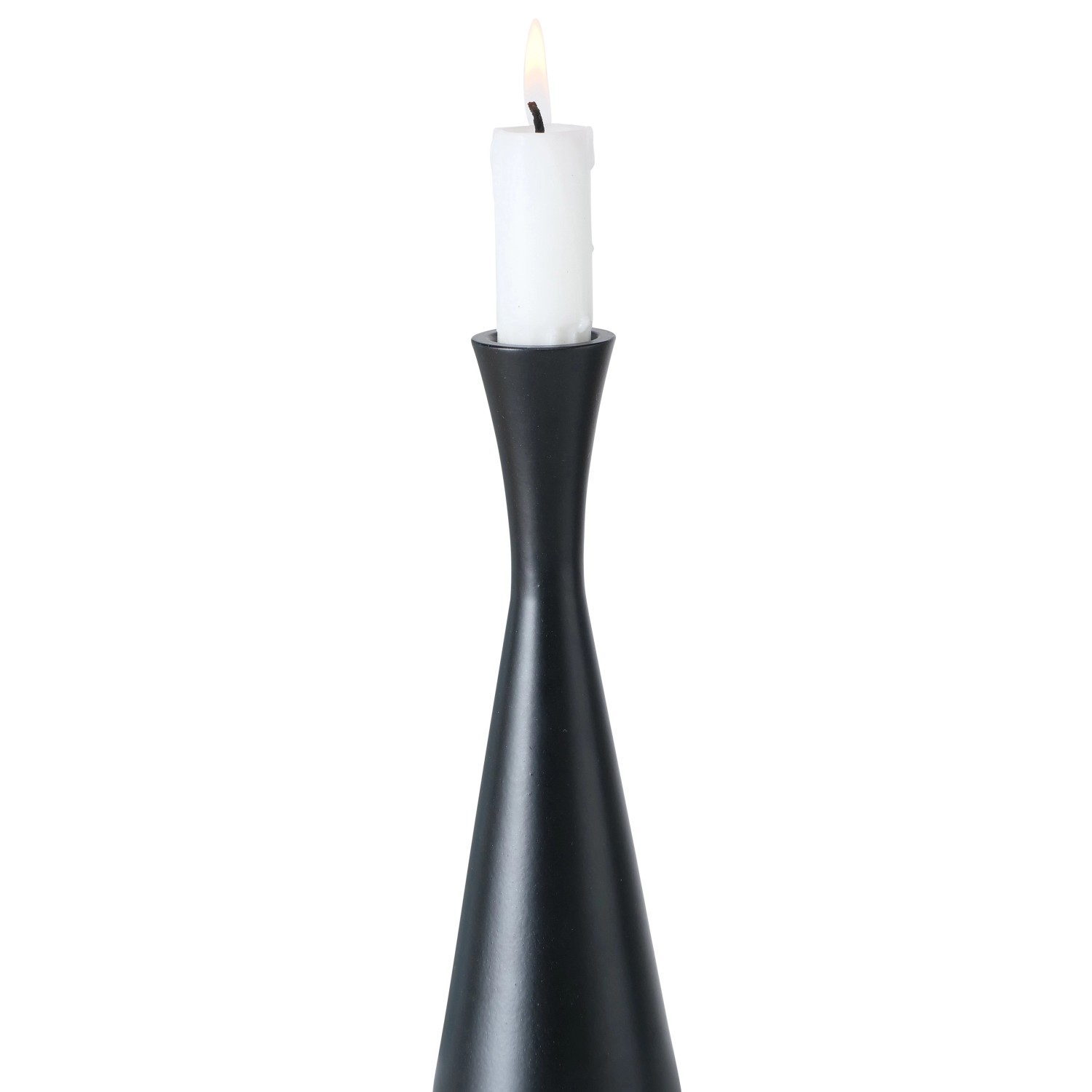 Boltze Home Svícen Cone XS, matně černý, pr. 6 x 20 cm