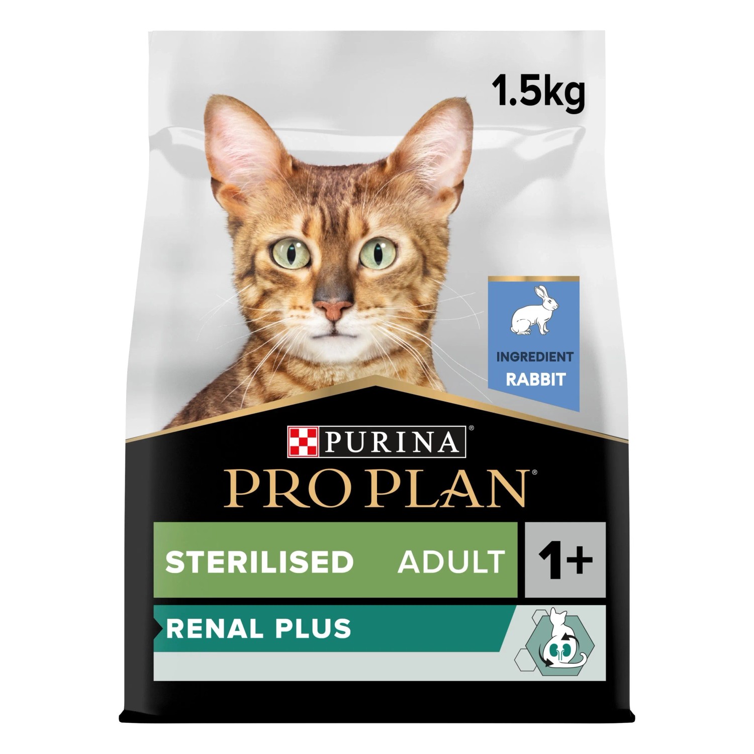 Levně PRO PLAN Adult Sterilised Renal Plus Granule pro kočky králík 1,5 kg