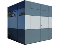 Bertilo Designový zahradní domek HPL 1, šedá/antracitová, 230 x 228 cm
