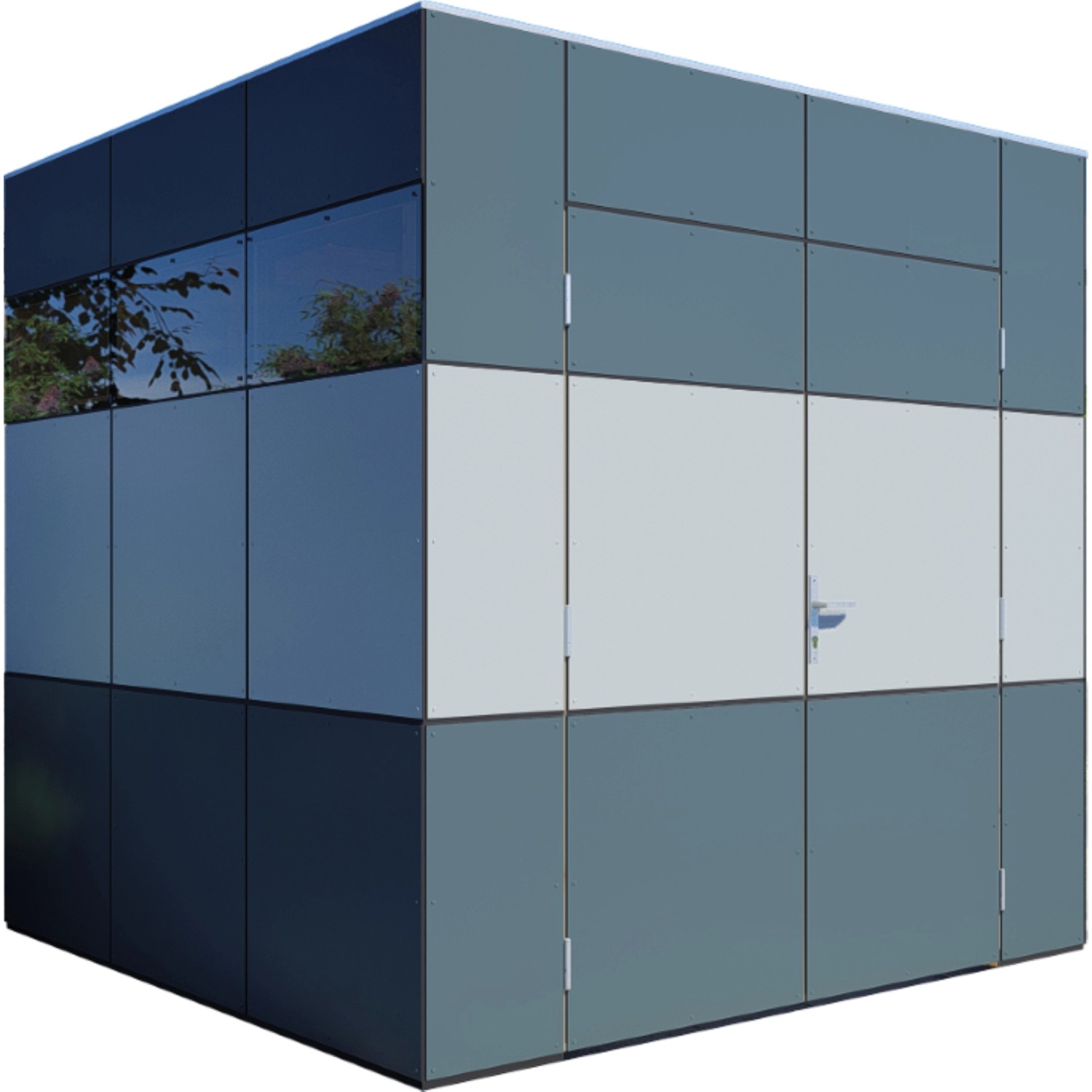 Bertilo Designový zahradní domek HPL 1, šedá/antracitová, 230 x 228 cm