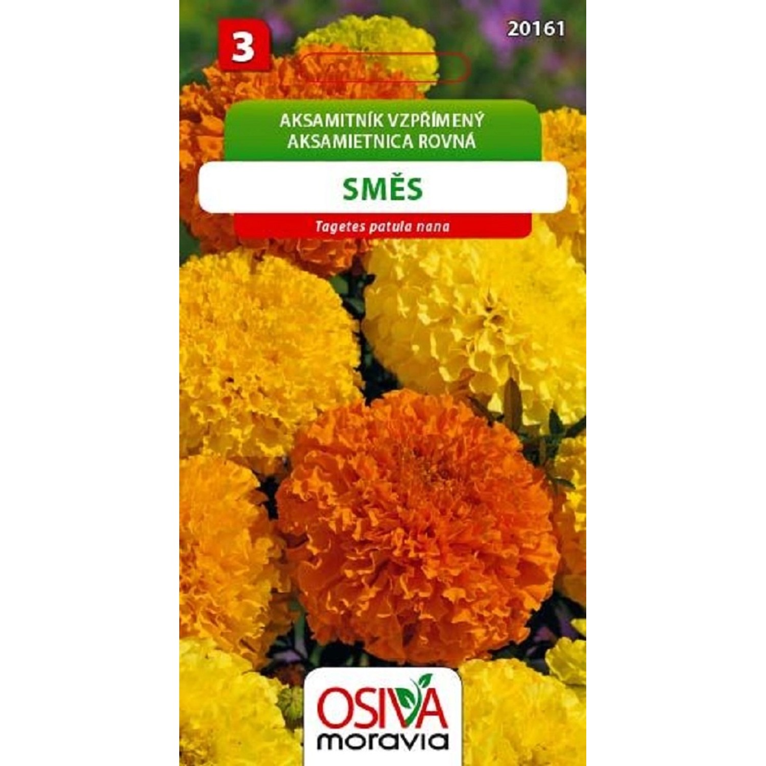 Semínka Aksamitník Vzpřímený - vysoký k řezu, směs barev (Tagetes erecta)