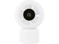 Bezdrátový stolní ventilátor s LED displejem, bílá, pr. 13 x 19 cm