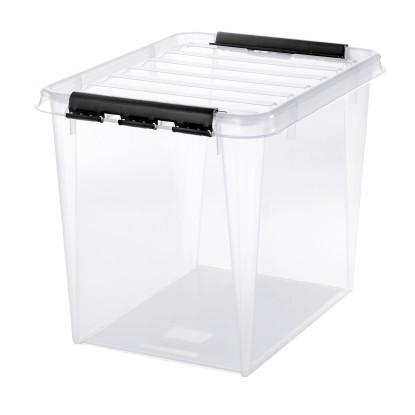 SmartStore Skladovací box Classic s víkem, transparentní, 39 x 50 x 41 cm, 52 l