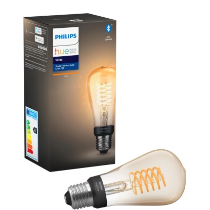 Philips Hue Smart žárovka White Filament E27 ST64 7W 580lm 2100K