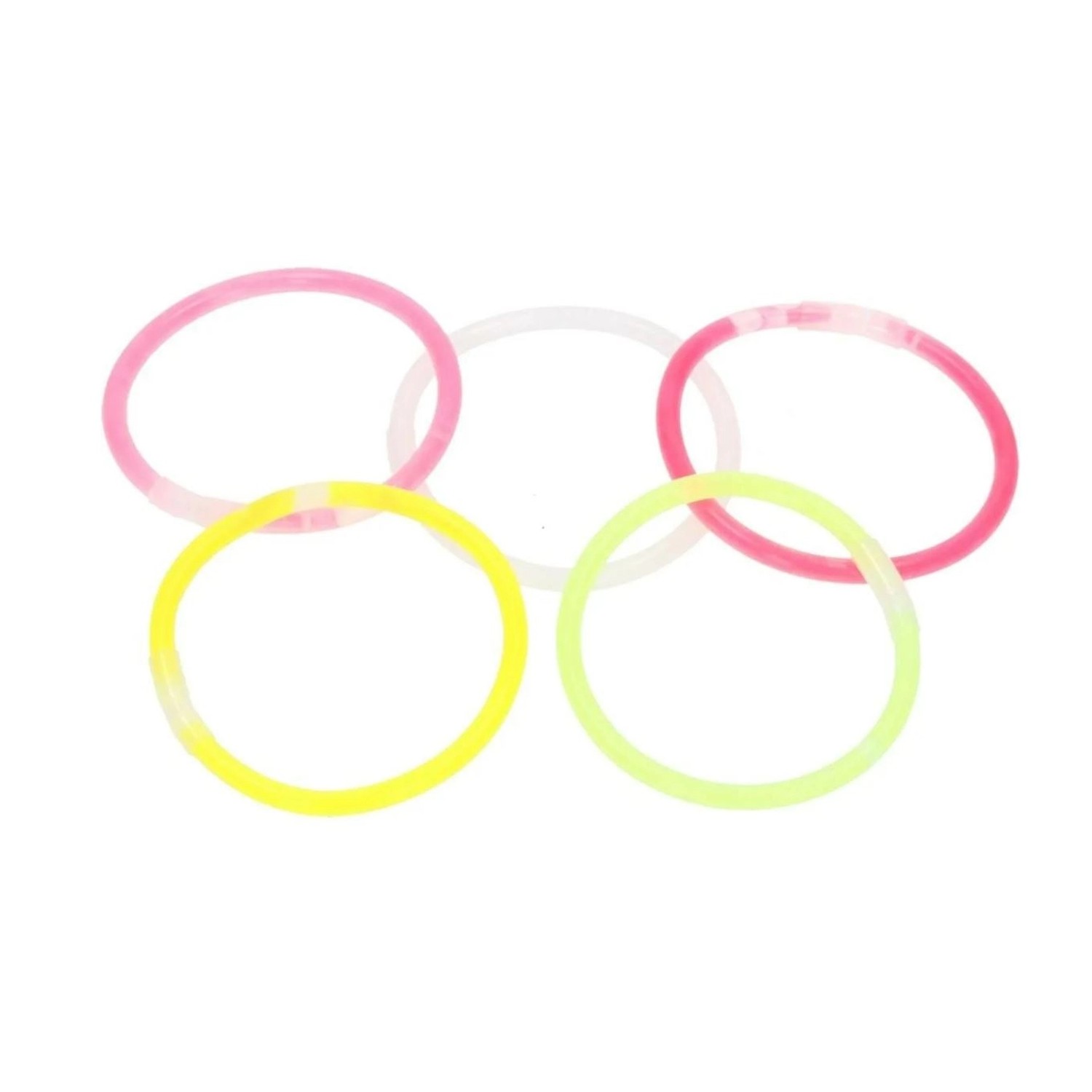 Svítící náramky 5 x 200 mm, 100 ks vč. spojek