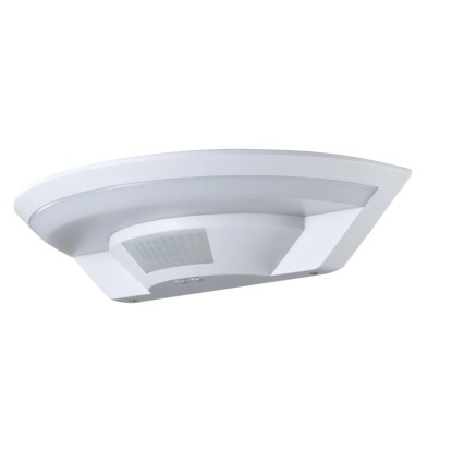 EURAKLES Venkovní nástěnné svítidlo LED UFO s pohyb. senzorem, bílá, 10 W, IP65