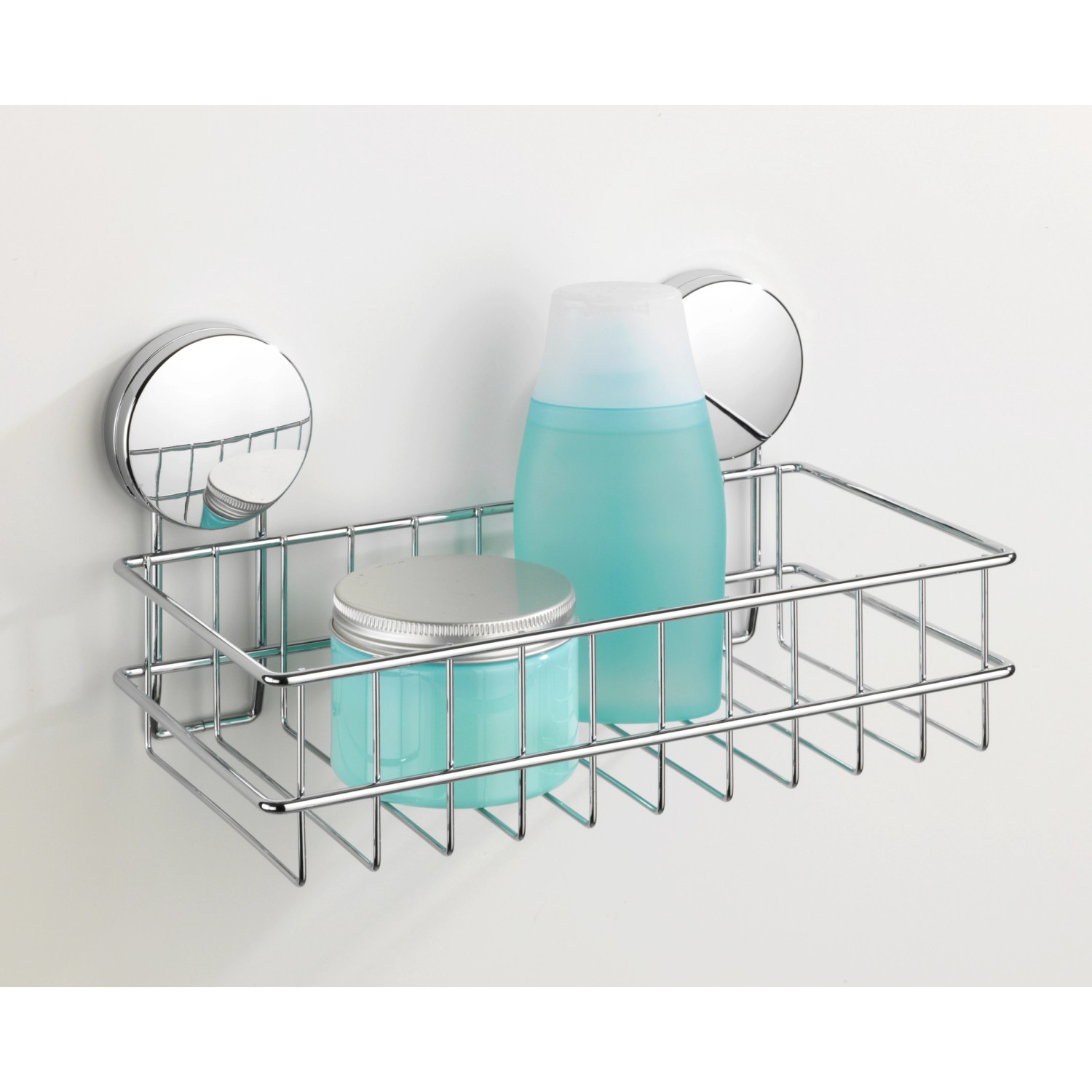 Wenko Nástěnná police Static Loc Plus ocelová 24 cm x 13 cm x 13,5 cm chromová