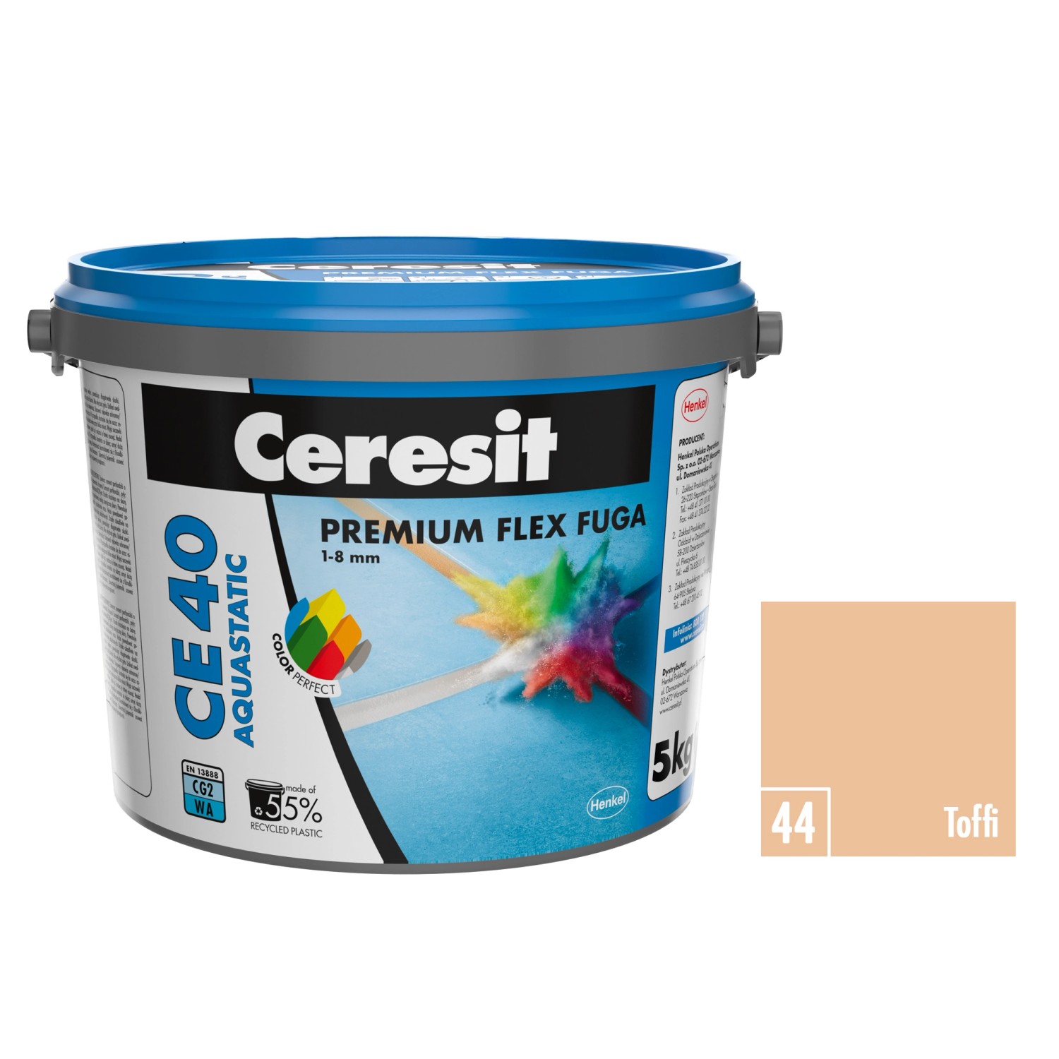 Ceresit Flexibilní spárovací hmota CE 40 Aquastatic Toffi, 5 kg