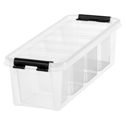 SmartStore Skladovací box Classic s víkem a 4 vložkami, 14 x 28 x 11 cm, 3,5 l