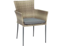 CMI Stohovací židle Watonga s područkami včetně sedáku, antracitová, polyratan