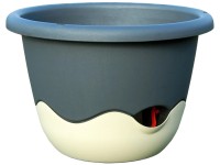 Plastia Květináč se závěsem Mareta antracit slonová kost průměr 25 cm