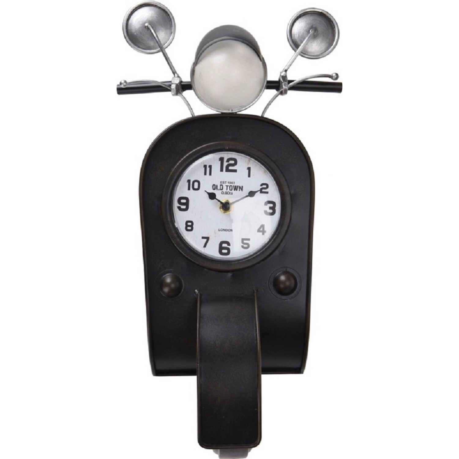 Hodiny v retro vzhledu - skútr, 22 x 9 x 42 cm
