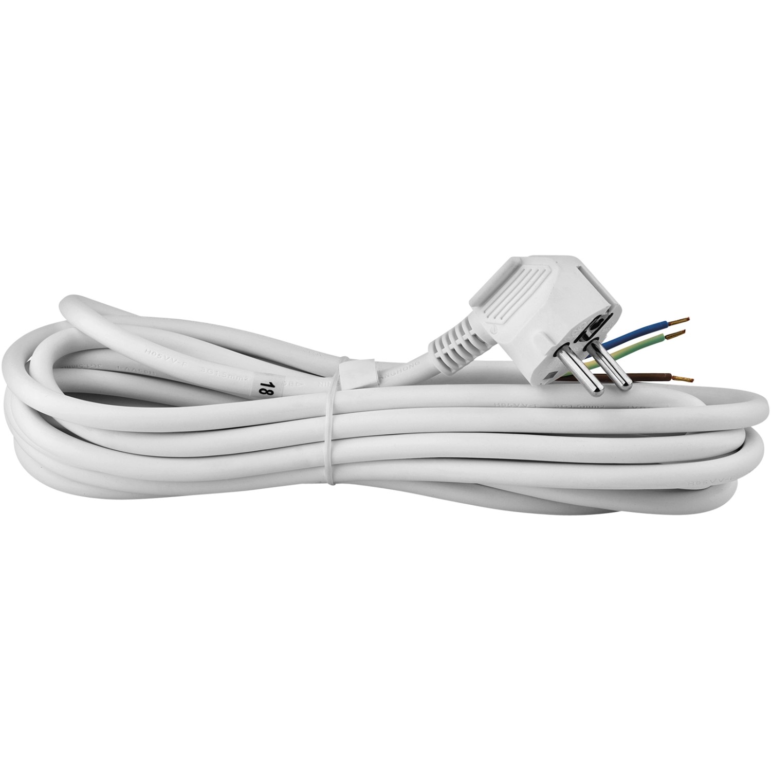 Emos Flexo šňůra PVC bílá 3 x 1,5 mm, 5 m