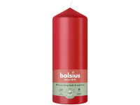 Bolsius Válcová svíčka Essentials, červená Delicate Red, pr. 5,8 x 15 cm