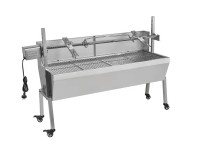 Nerezový gril na prasata s krytem 141 x 45 x 98 cm