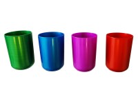 Kelímek plastový, různé barvy, 1 ks, 9,5 x 7 x 7 cm