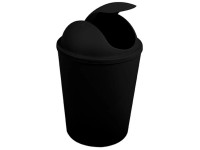 MSV Odpadkový koš s výklopným víkem Ako, černá, 5,5 l