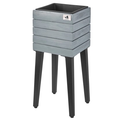 Gartenfreude Květináč Antigua, světle šedý, 27 x 27 x 63 cm