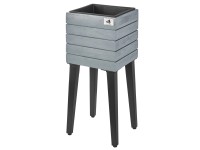 Gartenfreude Květináč Antigua, světle šedý, 27 x 27 x 63 cm