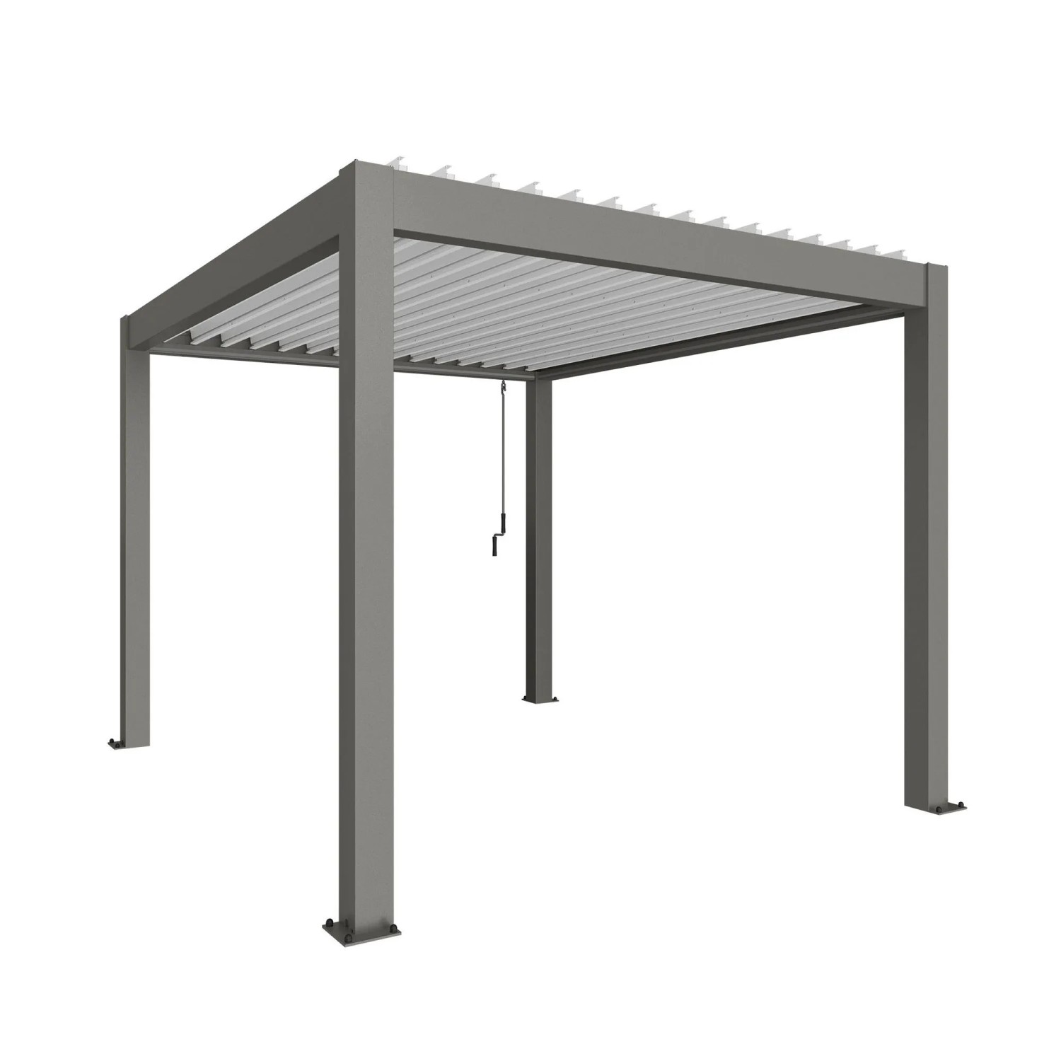 Biohort Pergola 3 x 3,5 křemenově šedá/bílá 312 x 367,5 cm
