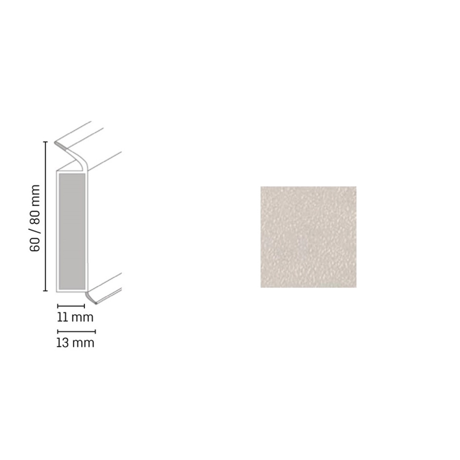 Döllken Profiles Lišta EP 60/13 flex life 2585 vápenec Portico 60 x 13 x 2500 mm
