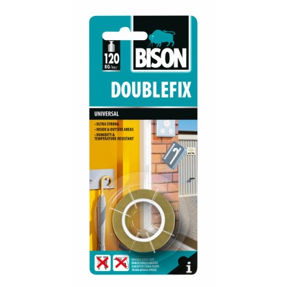 BISON Univerzální lepící páska Doublefx Universal 1,5 m x 19 mm
