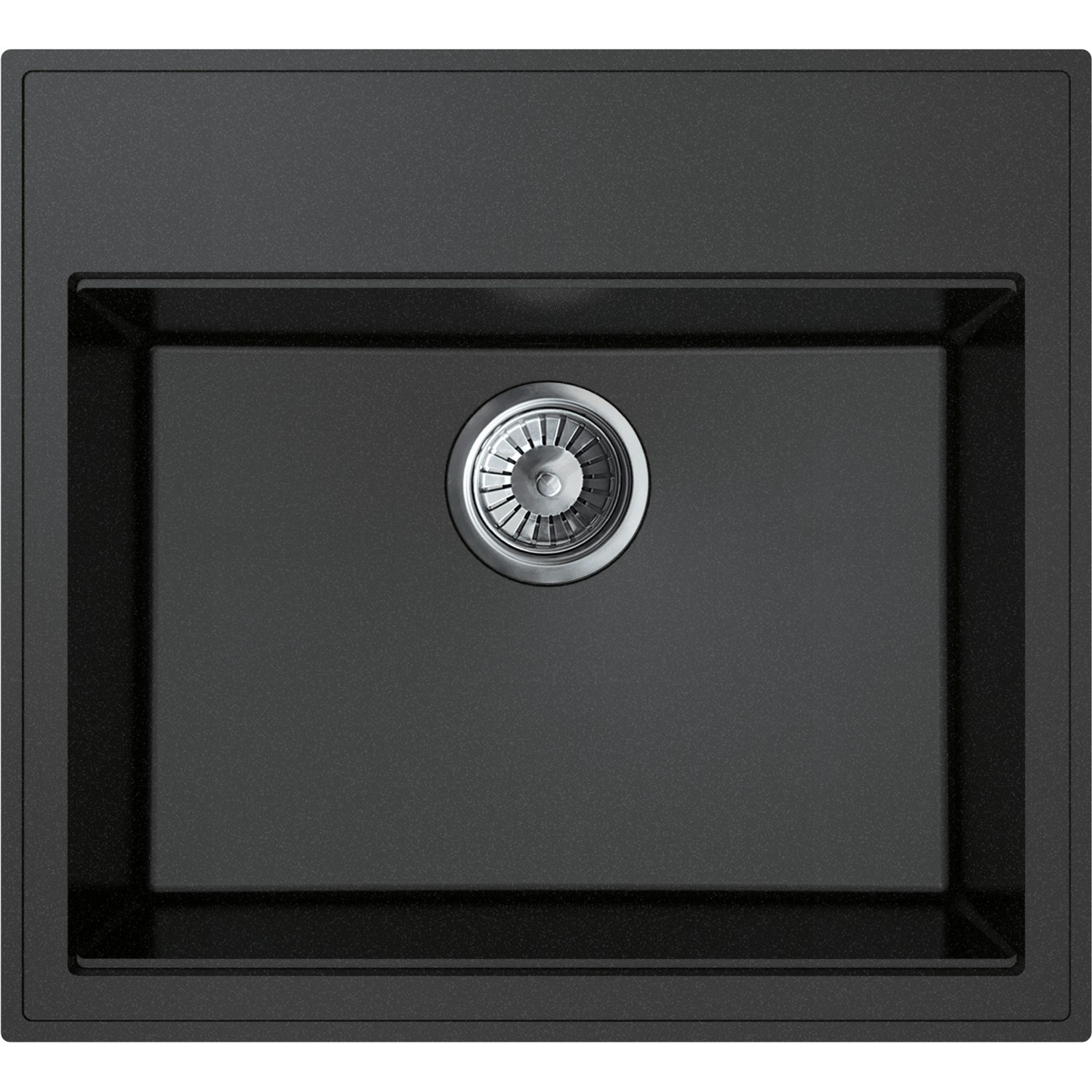 Miló Granitový dřez Luxuria grafitový 56 x 51 x 21,5 cm