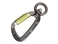 Conacord Karabina s pojistkou TwistLock s obratlíkem, hliník, 90 mm Conacord Karabina s pojistkou TwistLock s obratlíkem, hliník, 90 mm