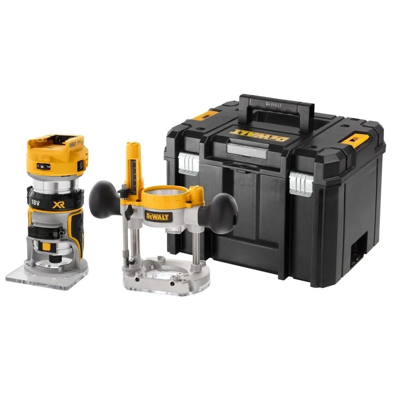 DeWALT 18V XR Aku bezuhlíková kombinovaná frézka DCW604NT-XJ, 8 mm, Solo + kufr
