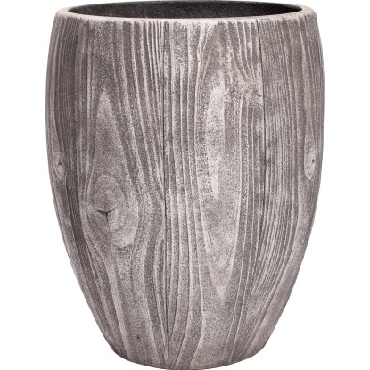 Váza Wood-Collection, světle šedá, 35 x 35 x 44 cm