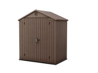 Keter Plastový zahradní domek Darwin 6x4, hnědá, 190 x 121 x 221 cm