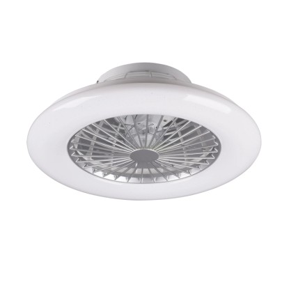 REALITY Svítidlo s ventilátorem STRALSUND titan 2700-6500K pr. 49 x 16,5 cm