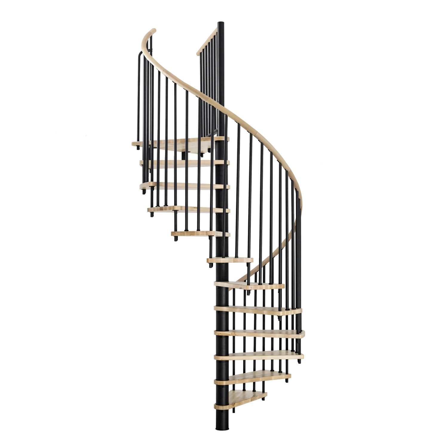 Minka STAIRS Kombinované točité schodiště Spiral Wood dub/černá pr. 120 cm