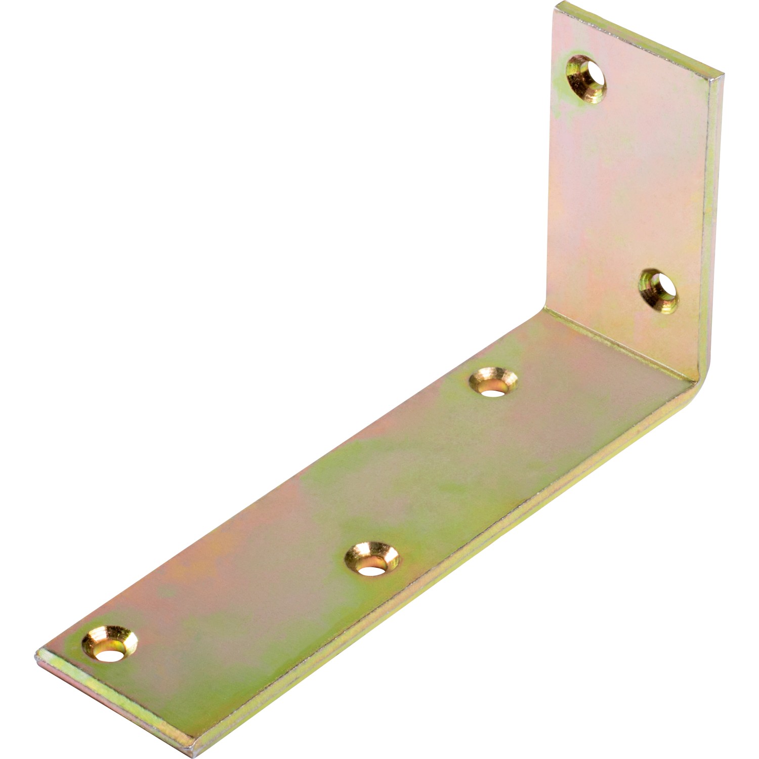 Trámový úhelník, žlutě pozinkovaný, 200 mm x 100 mm x 40 mm