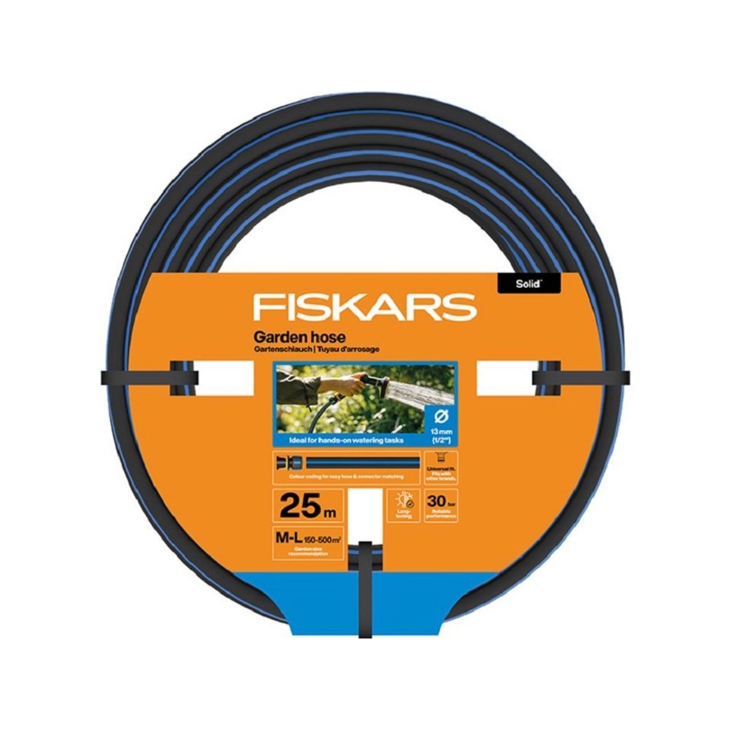 Fiskars Hadice Solid 13 mm (1/2"), 25 m