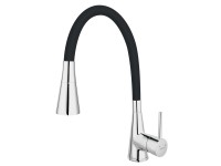 Novaservis Stojánková dřezová baterie Ferro Flexi 70720 černé rameno a sprška