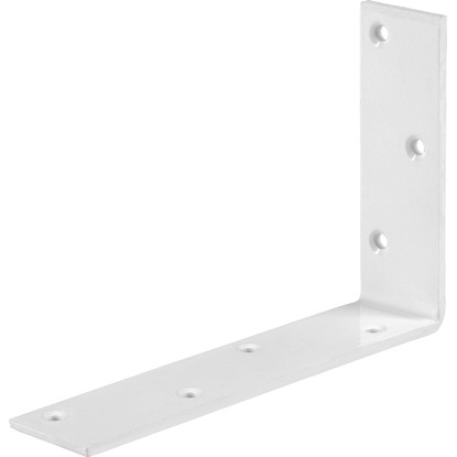 Konstrukční úhelník, bílý, práškový nástřik, 180 mm x 120 mm x 40 mm