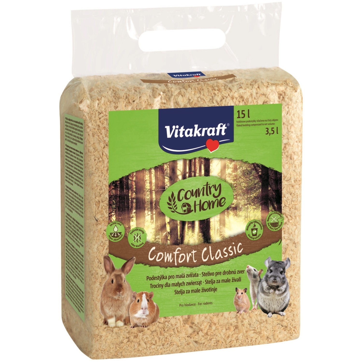 Vitakraft Hoblinová podestýlka pro hlodavce Country Home, 15 l