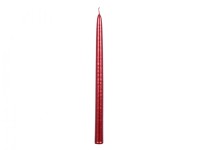 GLAMOUR Svíčka kónická metalická lesklá červená pr. 2 x 29 cm