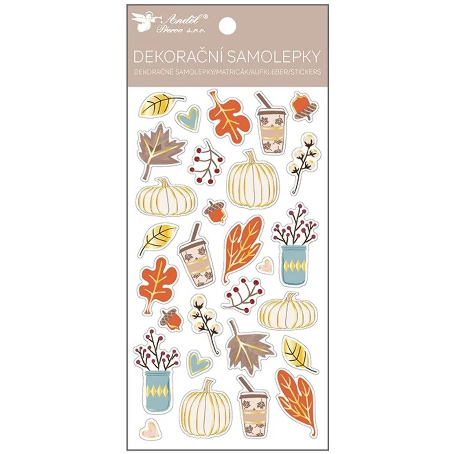 Samolepky dýně plastické 10 x 21,5 cm Anděl Přerov s.r.o.