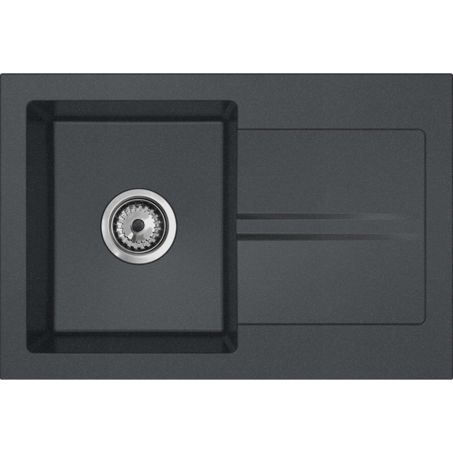 Miló Granitový dřez Mona grafitový 65 x 44 x 17,5 cm