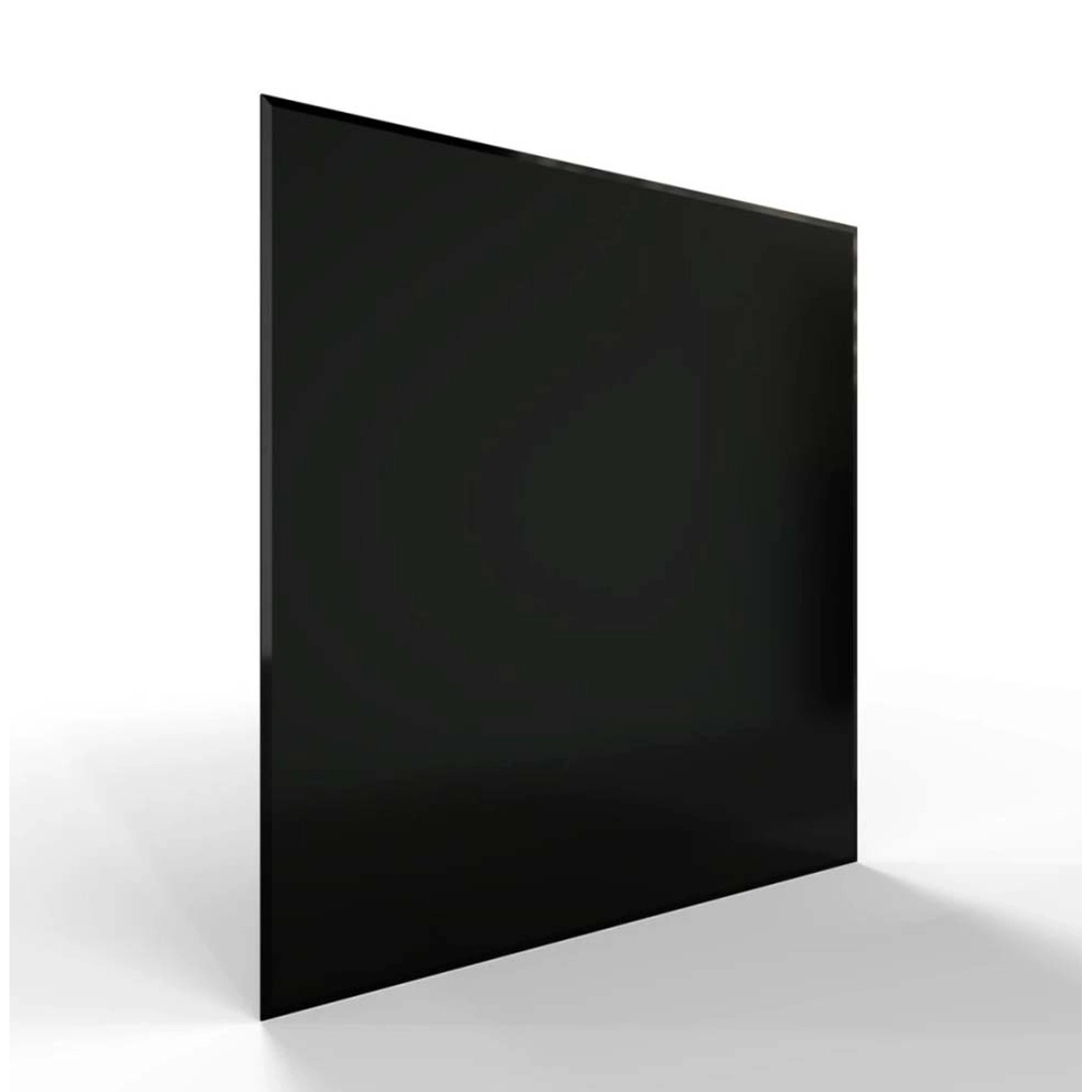 HS Flamingo Sklo pod kamna čtverec, černé, 1200 x 1200 x 6 mm