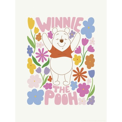 Komar Plakát Disney Winnie the Pooh Happy Botanical 30 x 40 cm