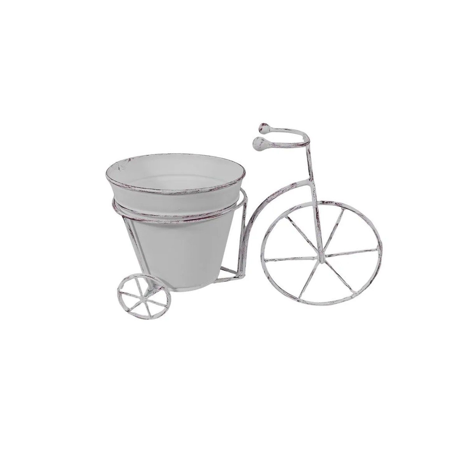 Boltze Kovový květináč v designu kola Lyuba, 14 x 27 x 13 cm