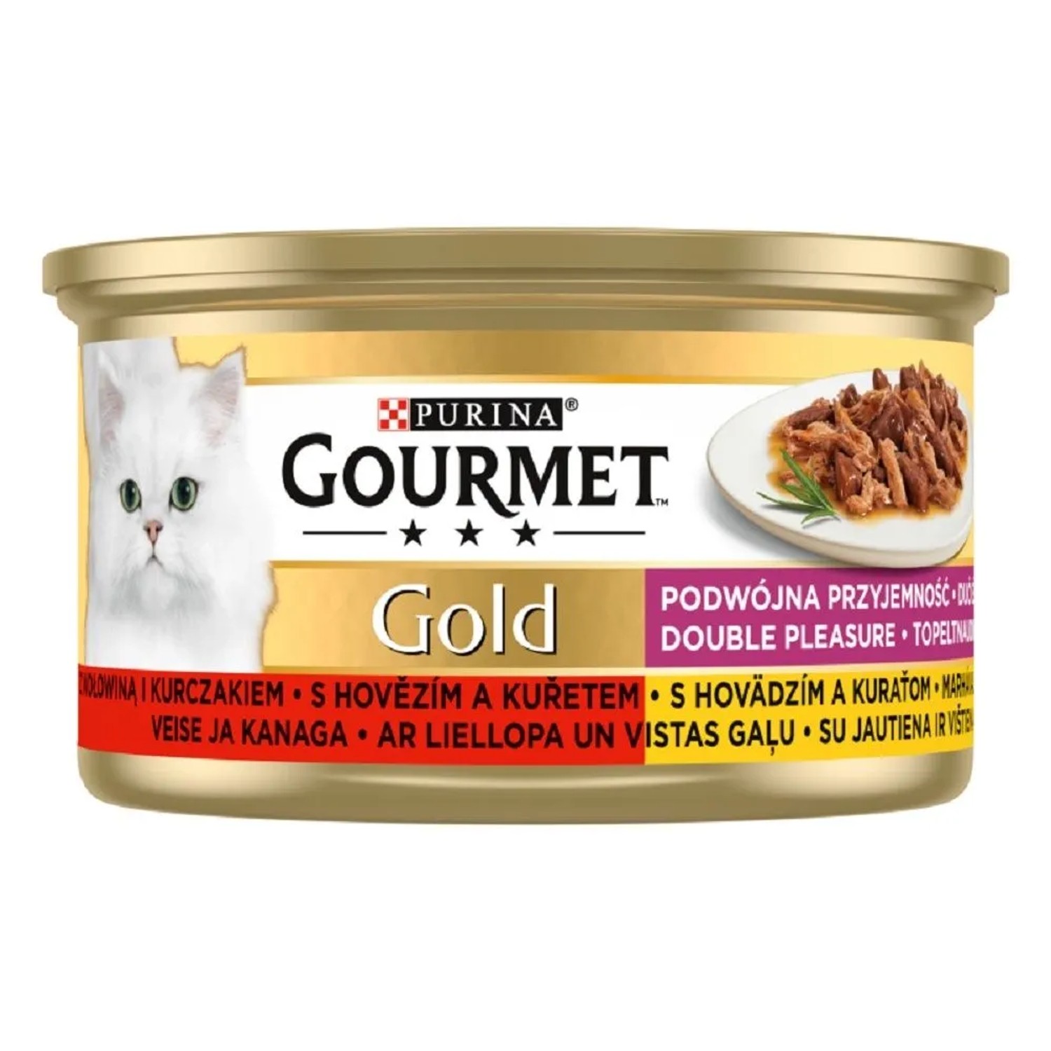 Gourmet Gold s hovězím a kuřetem 85g