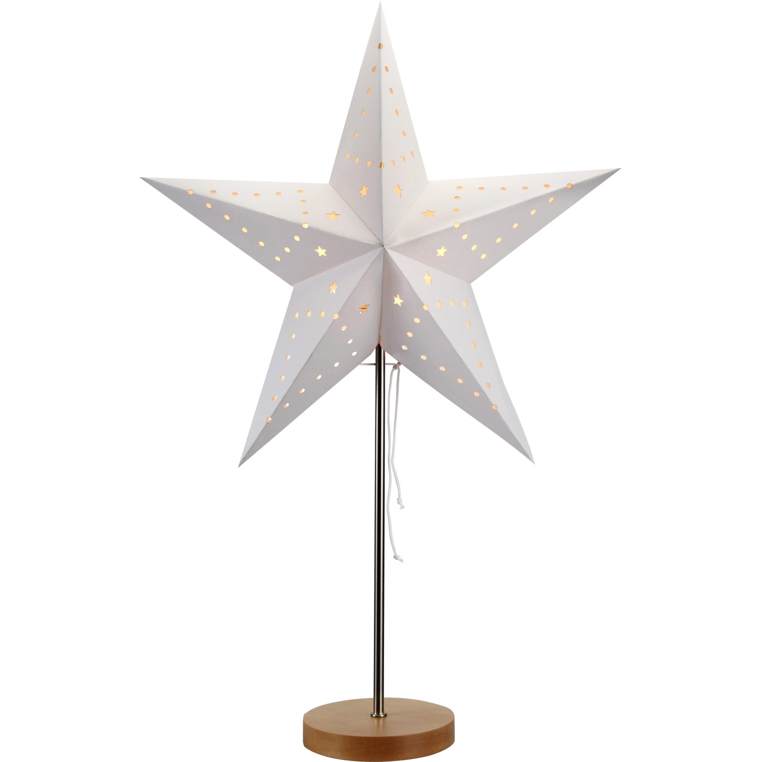 Markslöjd Vánoční hvězda MIKKE k postavení E14 max. 25 W, bílá, 65 x 45 x 21 cm