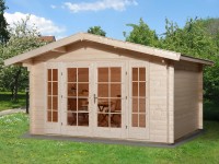 Weka Dřevěný zahradní domek bez terasy 137 vel. 1, přírodní, 380 x 300 cm Weka Dřevěný zahradní domek bez terasy 137 vel. 1, přírodní, 380 x 300 cm