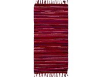Ručně tkaný koberec Alabama, jahodově červená, 60 x 120 cm