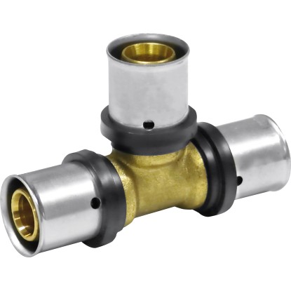 PIPETEC Lisovací T-kus PFT161616 měděný, 16x2