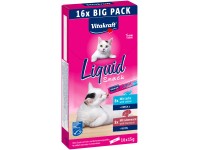 Vitakraft Pochoutka pro kočky Liquid Snack Multipack játrovka a losos, 16 x 15 g